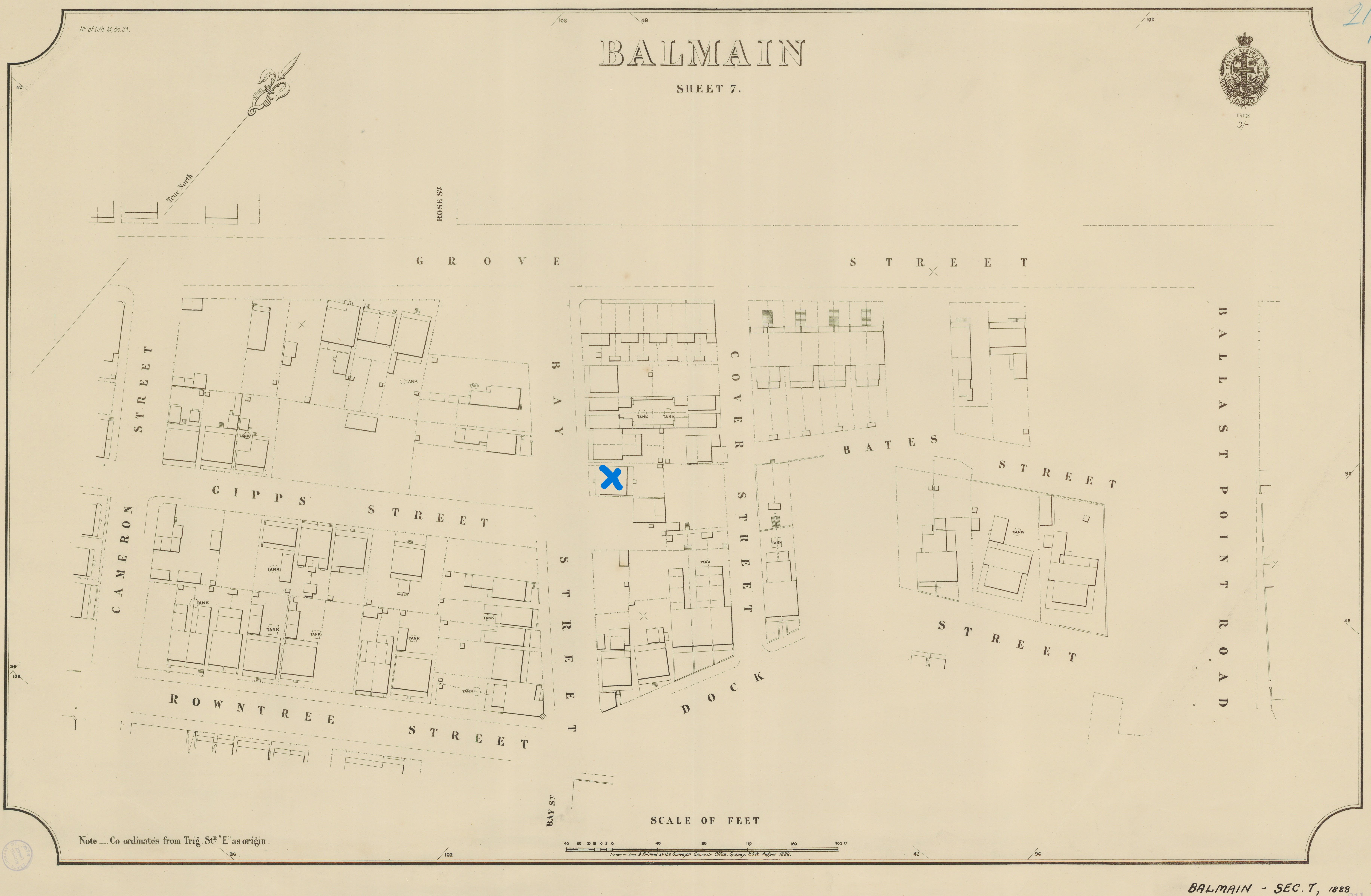 Sydney Water map 1888